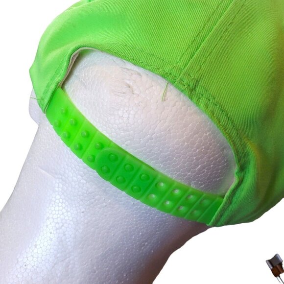 Retro 90s Neon Green Trucker Rope Hat Cap Snapback Sunshine RV Park Michigan Sum - Picture 9 of 10
